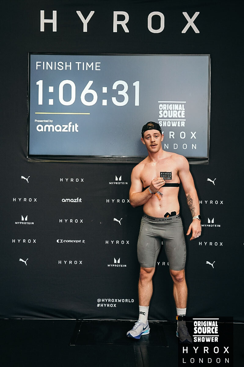 Owen after a HYROX race
